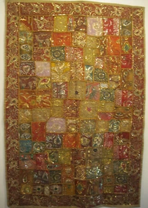 Antique RAJASTHAN INDIA PATCHWORK TEXTILE - Picture 1 of 12