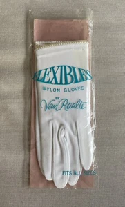 Vintage Flexibles White Gloves by Van Raalte, Pearl Trim - NIP - Picture 1 of 7