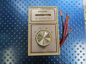 NEW MEARS ELECTRIC HEAT THERMOSTAT M412-WT - Picture 1 of 5