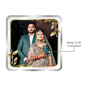 Married Couple Personalised Silver Coin / Customized Anniversary Couple Gift - Picture 1 of 4