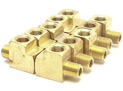 Lot of 10 Robo-Fit 127A-A 130339 Brass Tee Fitting, 1/8" Thread, 2 Fem/1 Male - Image 1 of 4