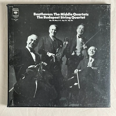 BUDAPEST STRING QUARTET Beethoven: The Middle Quartets 1974 Box Set Columbia VG+ - Image 1 of 4