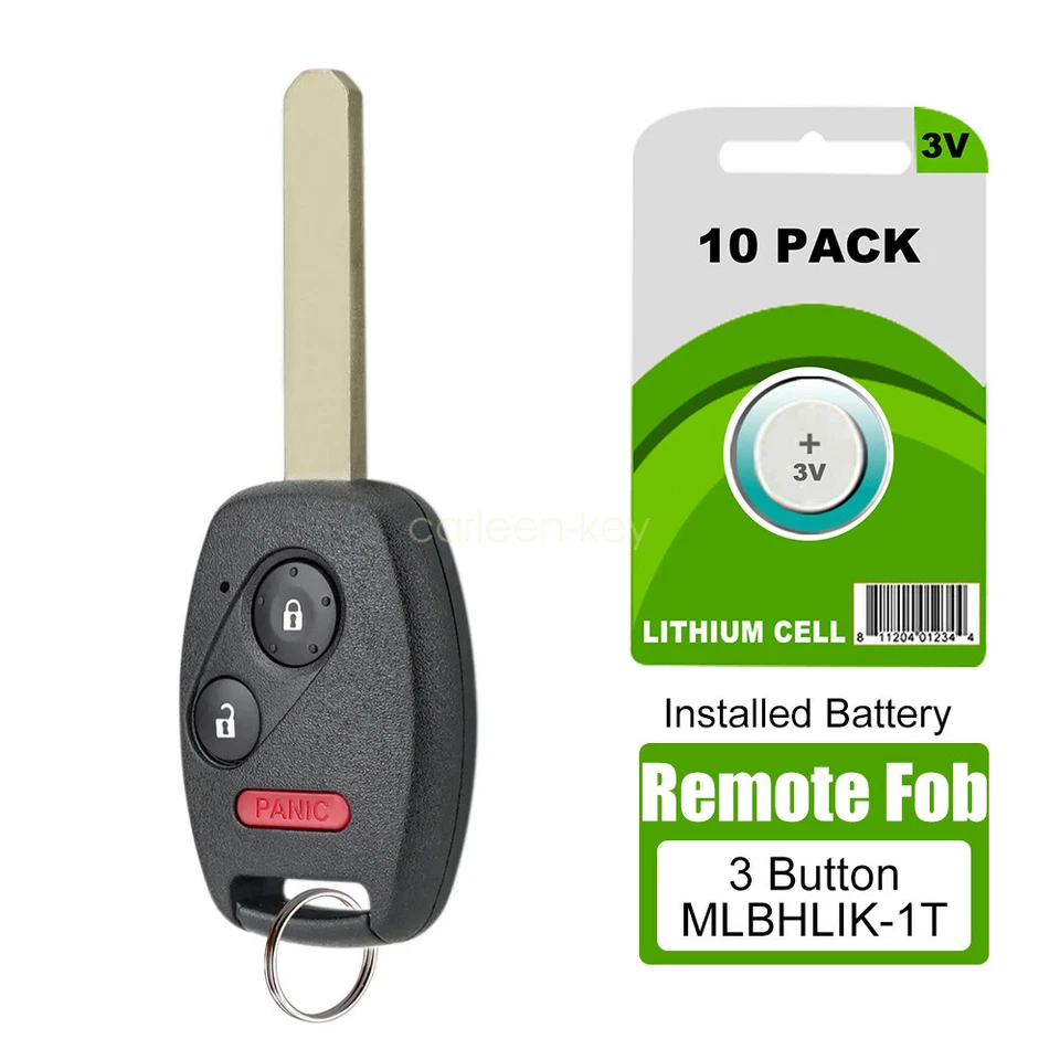 10 Replacement for 2009 2010 2011 2012 2013 Honda Fit Key Fob Remote MLBHLIK-1T - Image 1 of 4