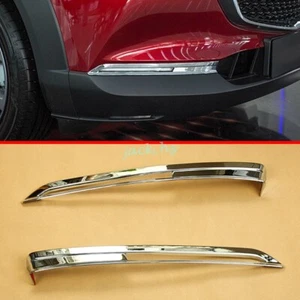 Chrome Front Fog Light Lamp Cover Accessories For Mazda CX30 CX-30 DM 2020-2025 - Picture 1 of 6