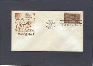 #972 3c INDIAN CENTENNIAL FDC MUSKOGEE,OKLA OCT 15-1948 HOUSE OF FARNAM CACHET - Picture 1 of 1