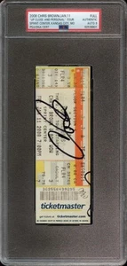 Chris Brown Signed/Auto Full Ticket 2008 Up Close Personal Tour PSA/DNA 9 - Bild 1 von 2