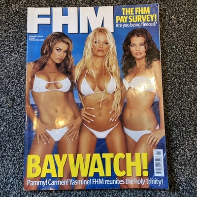 FHM Magazine January 2004 Baywatch Pamela Anderson Carmen Electra Yasmine - Image 1 of 4