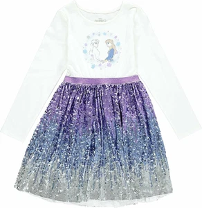 Disney Frozen Elsa and Anna Girls' Long Sleeve Tutu Dress with Sequins Frozen... - Picture 1 of 2