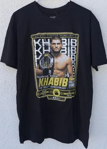 UFC Khabib Nurmagomedov Hall Of Fame BlackT-Shirt LARGE NWT - Picture 1 of 5