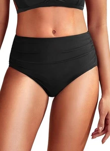Bikinihose, mittlere Leibhöhe, volle Abdeckung, Bauchkontrolle, schwarz, Medium - Bild 1 von 4