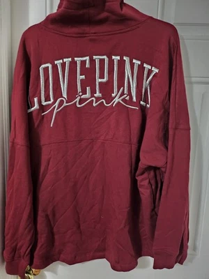 Sudadera con capucha para mujer Victoria's Secret rosa XXL borgoña nueva sin etiquetas  Foto 1 de 2