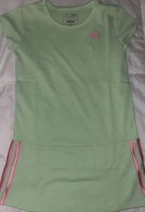 Adidas Girls Tennis/Sport Dress Lime Green And Pink Sz 6 NWT - Picture 1 of 8