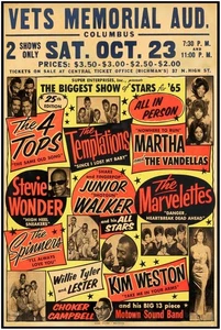MOTOWN LEGENDS 1965 COLUMBUS CONCERT VINTAGE MUSIC HISTORY POSTER - Picture 1 of 14