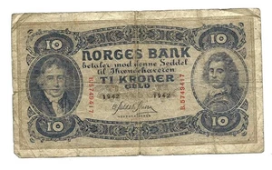 Norway (P8c) 10 Kroner 1942 - Picture 1 of 2