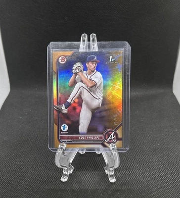 2022 Bowman 1st Cole Phillips 1st Edition Orange Foil /25 #BD-90 Atlanta Braves - Image 1 of 2