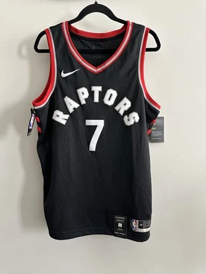 Camiseta Toronto Raptors #7 Kyle Lowry Nike Swingman Preta Masculina Tamanho 48-Grande Nova com etiquetas - Imagem 1 de 4
