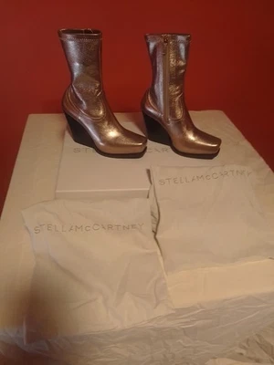Stella McCartney NUEVAS Botas Vaqueras Elastizadas Metálicas 36 + Botas Mujer Foto 1 de 4