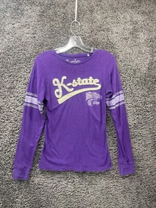 Kansas State Wildcats Shirt Women's Purple Small Top Pressbox by Royce Apparel - Picture 1 of 9