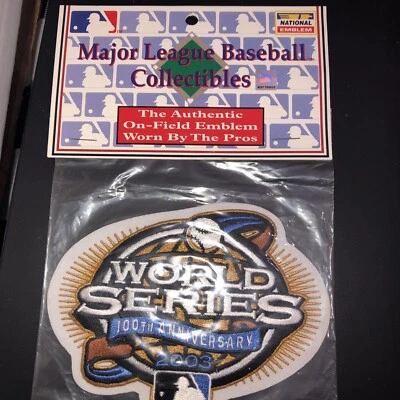 Parche en la manga de la camiseta de la Serie Mundial de la MLB 2003 New York Yankees Florida Marlins Foto 1 de 4