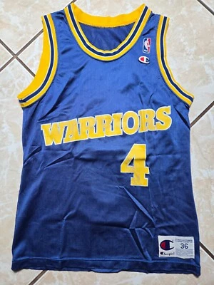 Camiseta de basquete masculina Champion Golden State Warriors Chris Webber #4 40 pequena - Imagem 1 de 4