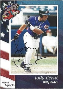 2002 MultiAd Akron Aeros #11 Jody Gerut Signed Card - Picture 1 of 1