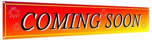Coming Soon Banner, Large Coming Soon Sign for Outdoor Indoor,Coming Soon Polyes - Picture 1 of 2