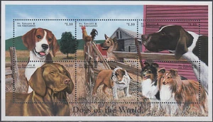 St Vincent S/S Dogs of the World 1998 MNH-7,50 Euro - Picture 1 of 1