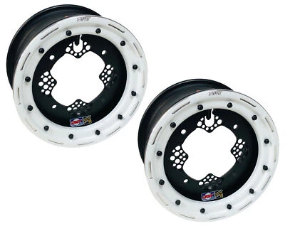 DWT ROK'N LOCK Front White Beadlock Rims Wheel 10" 10x5 4+1 4/156 Predator 500 - Image 1 of 3