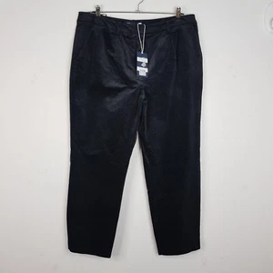 Crew Clothing Evening Trousers Size 18 Kayla Black Velvet Spot Stretch RRP £79 - Picture 1 of 8