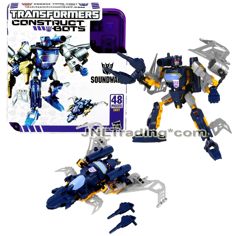 Year 2013 Transformers Construct-Bots Elite Class 6" Figure SOUNDWAVE (48 Pcs) - Image 1 of 1
