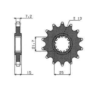 SUNSTAR TRIUMPH 650 DAYTONA 2005-2005 S STEEL SPROCKET P525 D14 - Picture 1 of 1