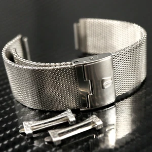 UNIVERSAL GENEVE MESH STAINLESS STEEL 70s Swiss Vintage Watch Bracelet 16MM - Picture 1 of 6