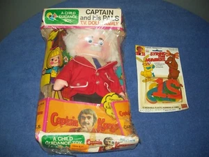Vintage 1976 Captain Kangaroo Puppe 12 Zoll & Schnur die Zahlen Spiel Jak Pak - Bild 1 von 8