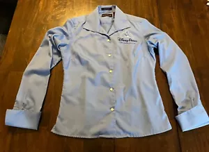 Disney Parks Dreams Come True Whisper Elite Blue Button Up Blouse Women’s Size S - Picture 1 of 5