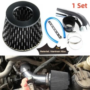 Kit de admisión de aire de aluminio para automóvil de EE. UU. diámetro de tubería 3" + abrazadera + filtro de admisión de aire frío - Imagen 1 de 13