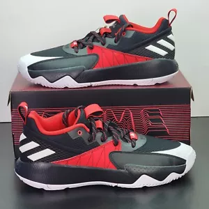 Scarpe da basket Adidas DAME Damian Lillard da uomo taglia 11,5 nere rosse sneakers - Foto 1 di 8