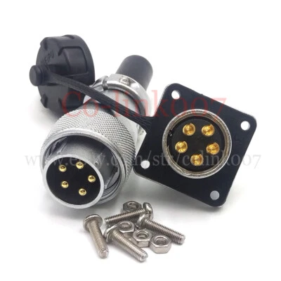 WS20 TQ+Z 5Pin Aviation Connector, 10A Electrical Power Bulkhead Connector WEIPU - Image 1 of 4