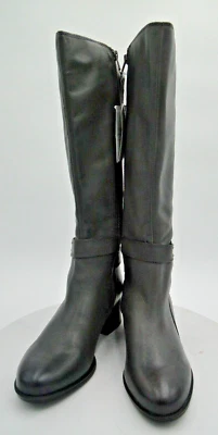 Naturalizer Mujer Talla 7.5 Gris Kelso Cuero Botas Hasta la Rodilla Cremallera Nuevas Foto 1 de 4