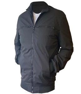 Herren Polyester Übergangsjacke Klassisch Retro Sommer Jacke Mantel Top Full Zip - Bild 1 von 2