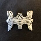 Double Ibis Bird Spirit Animal Brooch Silver Tone Pin Jewelry  1.25"