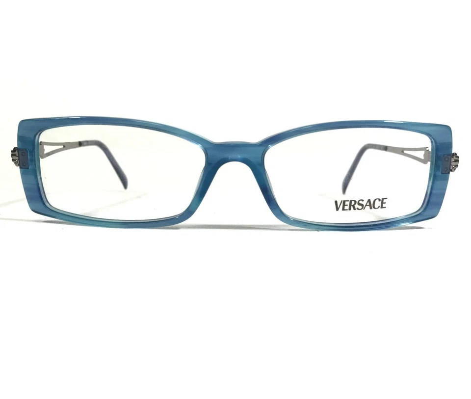 范思哲 MOD.3010 194 眼镜框透明蓝色银色长方形 52-15-130 — 第 1/4 张图片