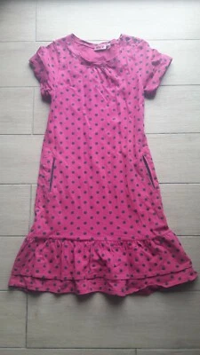 Robe rose à pois noirs, Kiabi NKY, très bon état, taille 10 ans - Photo 1/2