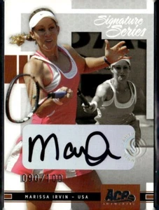 Ace Tennis Signature Series 2005 Marissa Irvin serie automática #90/100 #28 - Imagen 1 de 2