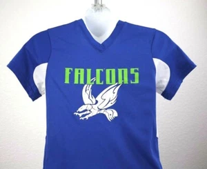 Badger Sport Falcons #8 Girl's Active Short Sleeve Top Size L - Picture 1 of 5