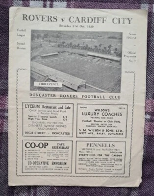 1950/51 Division Two - DONCASTER ROVERS v. CARDIFF CITY - Image 1 of 2