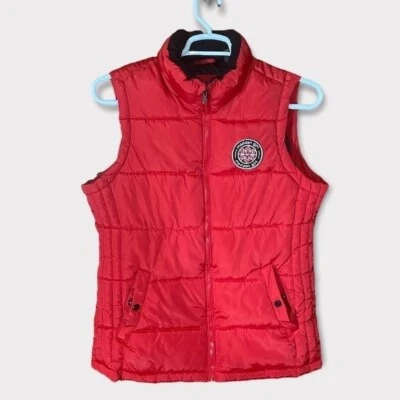 Madden Girl Puffer Vest Womens Large Embroidered Logo Vibrant Cute Outdoor Comfy - Image 1 of 4