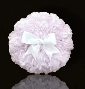 Body Powder Talcum Applicator PUFF Large 5” Pink Rose Faux-Fur - Handmade In USA - Picture 1 of 1
