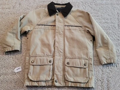 Gap Kids Canvas Barn Chore Work Coat Jacket Boys Size Small 5-6 Tan Pockets - Image 1 of 4