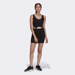 adidas Always Original Rib Two-In-One Dress - Black - Picture 1 of 5