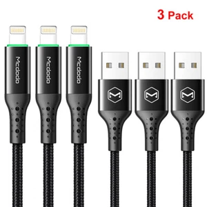Mcdodo LED Auto Power Off Cable Charger Cord For iPhone 14 13 12 11 XS Pro Max 8 - Picture 1 of 15